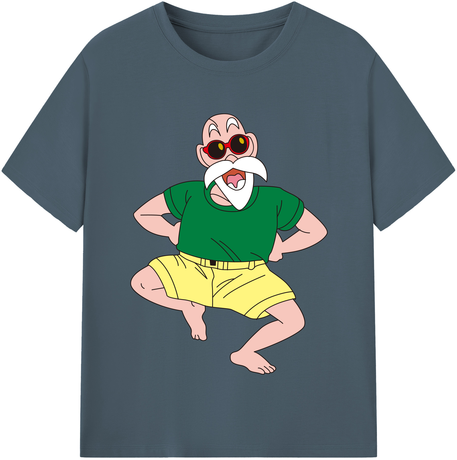 （画像用） ドラゴンボール 亀仙人（かめせんにん） DRAGON BALL Master Roshi Kame Sennin 綿100％半袖Tシャツ（フロントプリント）